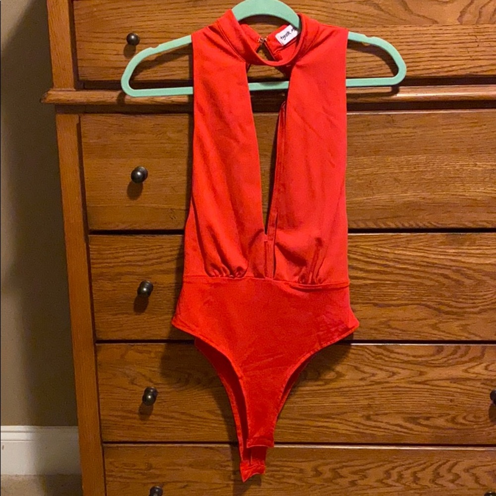 Red bodysuit